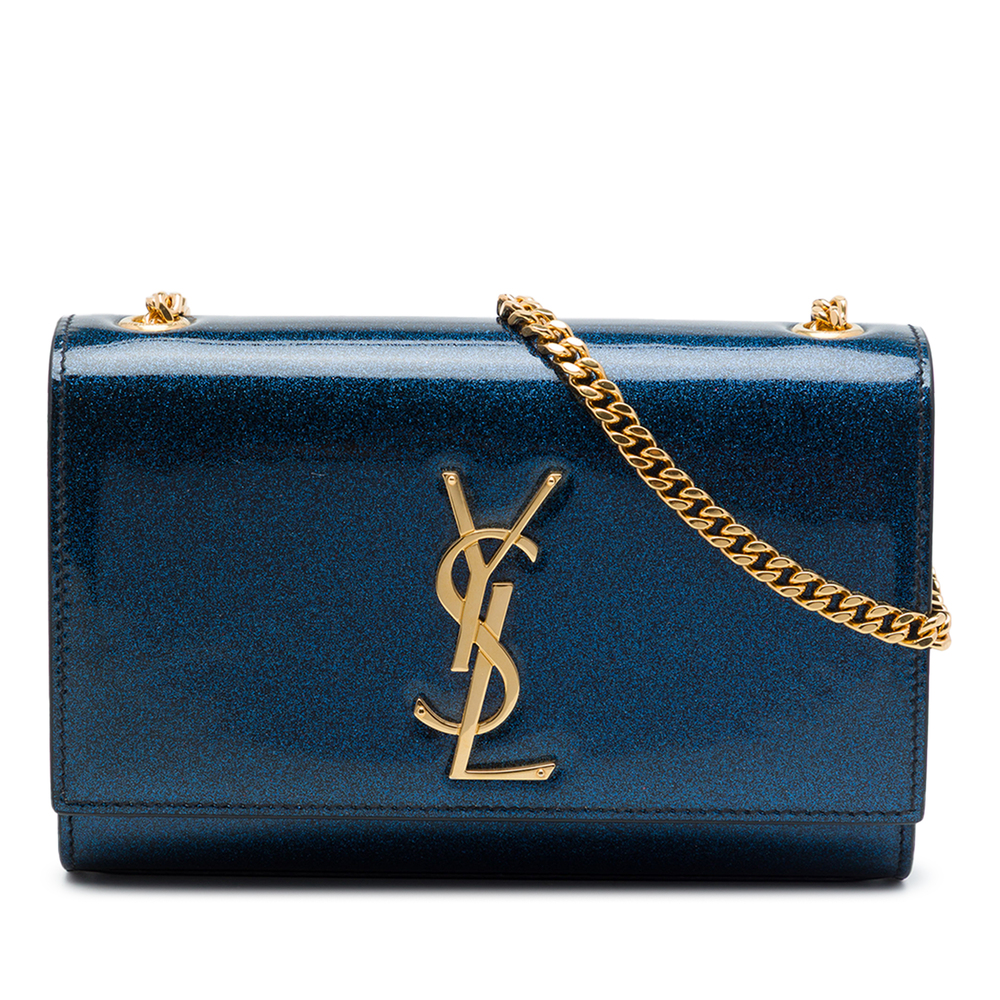 Pre-Loved Saint Laurent Small Glitter Patent Kate Crossbody
